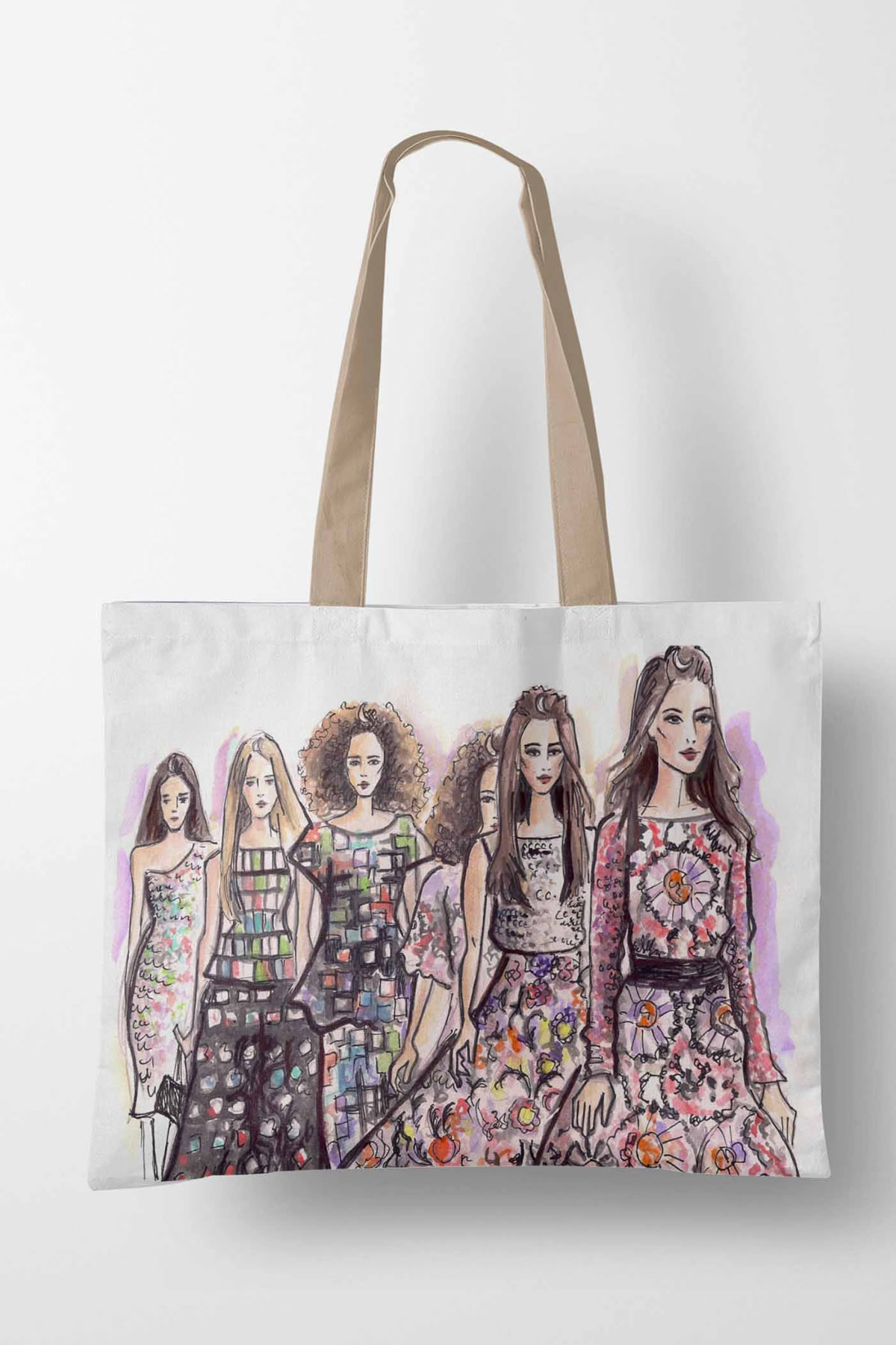 Plaj Ve Alışveriş Çantası Kızlar grubu