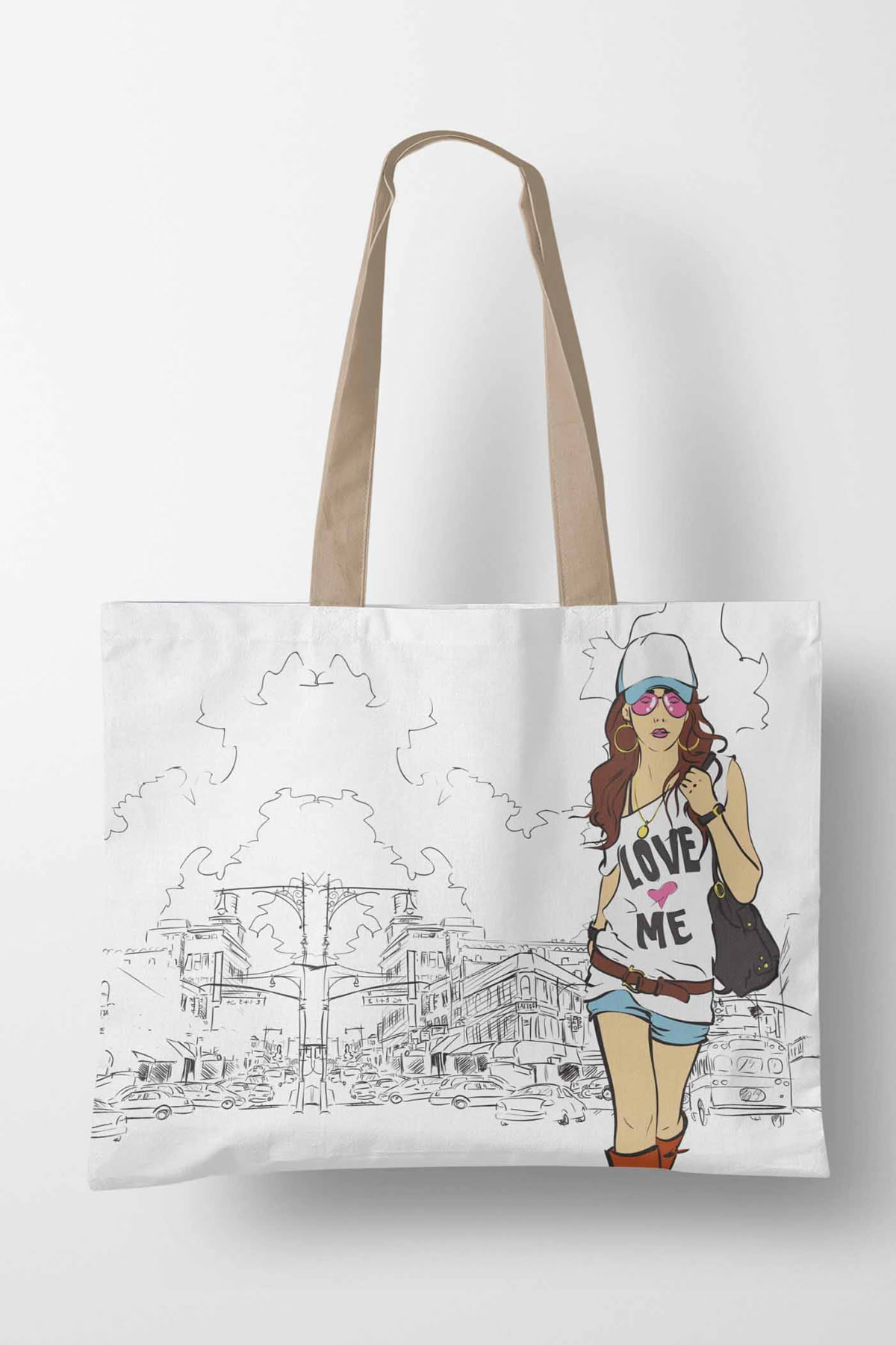 Plaj Ve Alışveriş Çantası Love me 