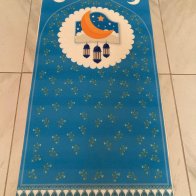 Çocuk Hac umre Seccade Mavi