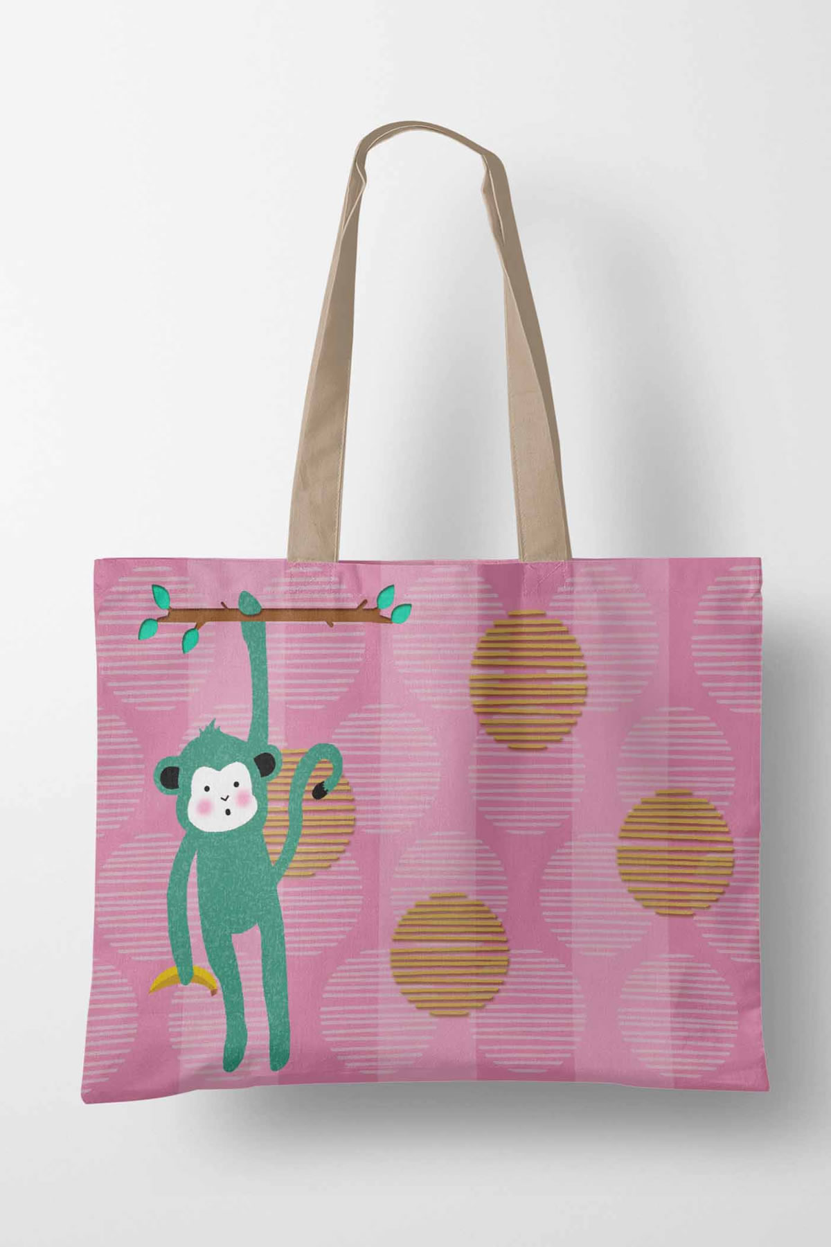 Plaj Ve Alışveriş Çantası Maymun