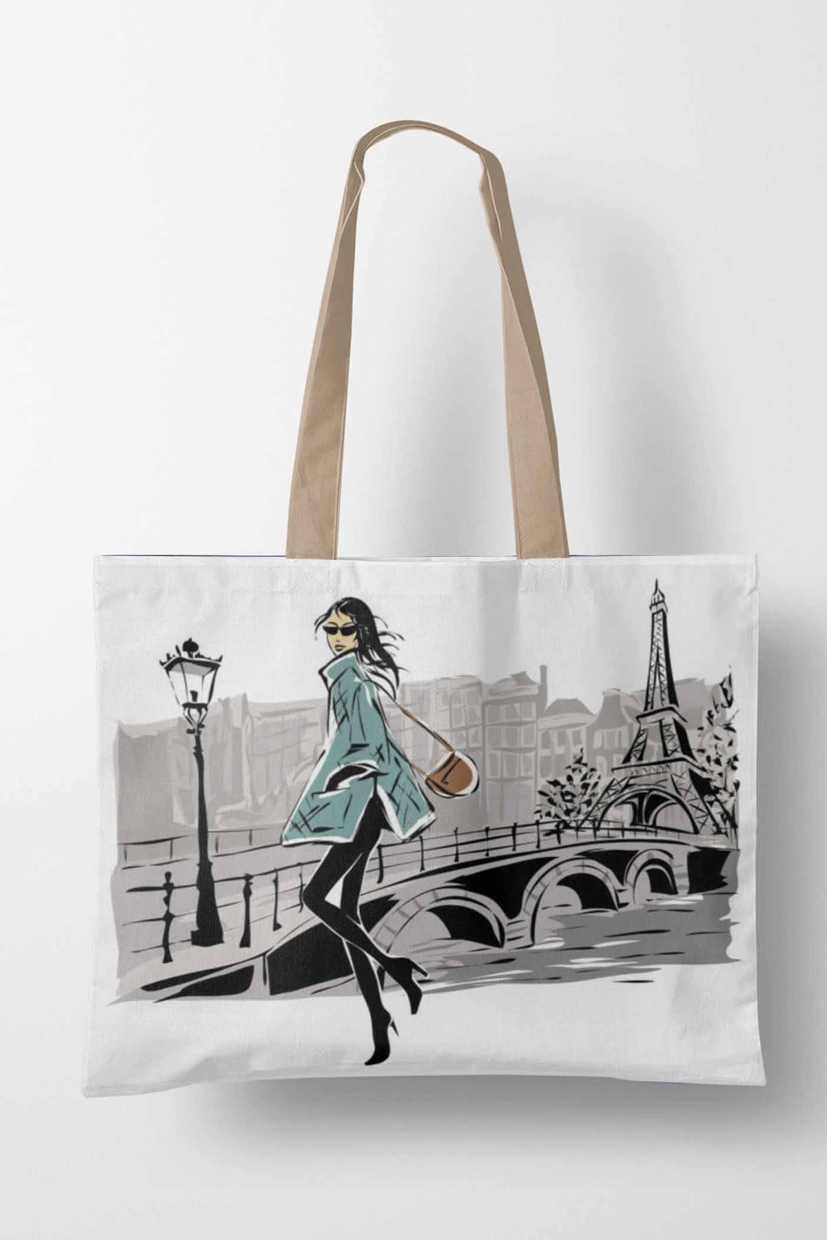 Plaj Ve Alışveriş Çantası Paris