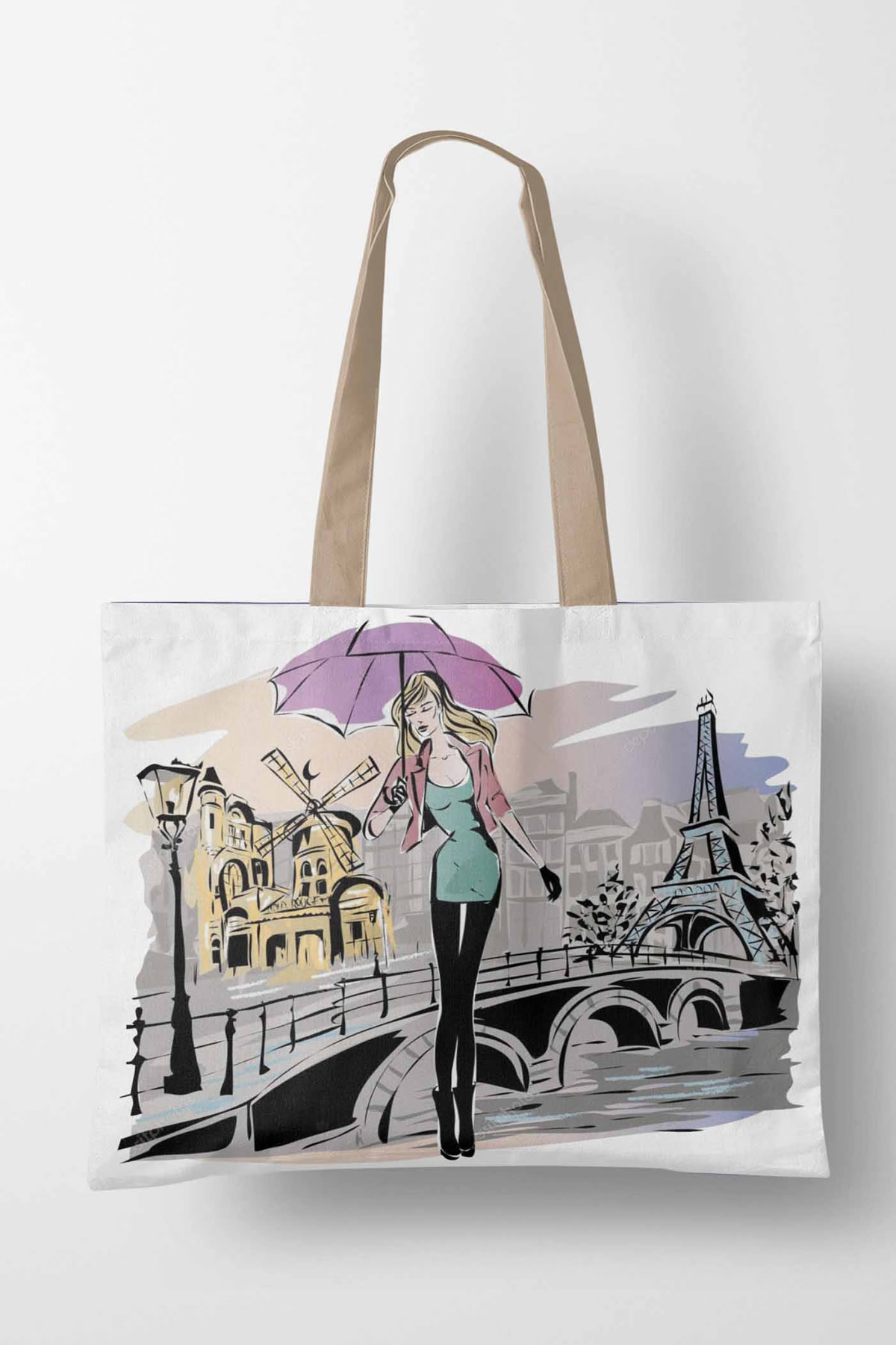 Plaj Ve Alışveriş Çantası Paris 2