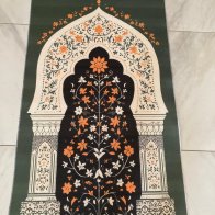 hac umre hediyelik seccade 70x120 cm siyahyeşil
